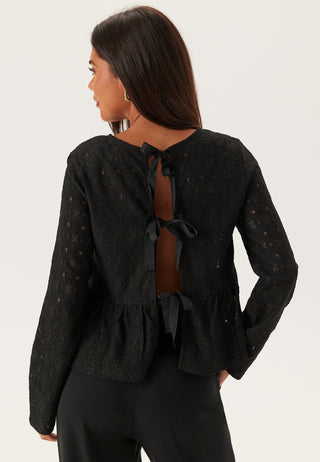 Objlaila L/S Re Tie Top