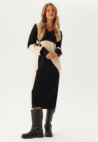 Objmalena L/S KNIT AOP DRESS K