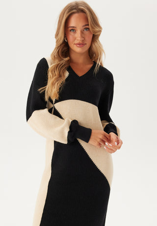 Objmalena L/S KNIT AOP DRESS K