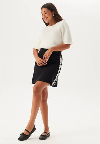 Objrashia Knit Hw Re Short Skirt