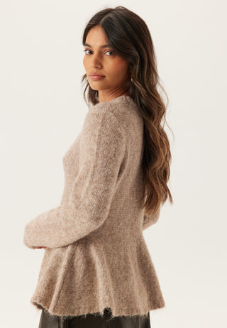 Objsaggia Re Ls Peplum Knit Ca