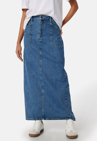 Objthylane long denim skirt