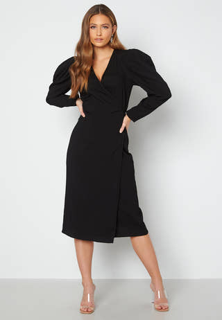 Olive L/S Wrap Dress