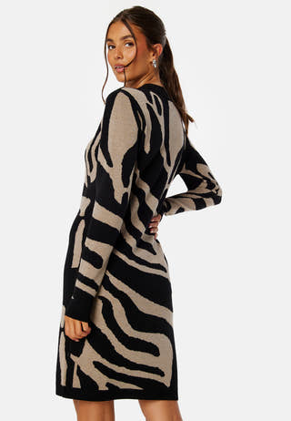 Ray L/S Knit Dress AOP