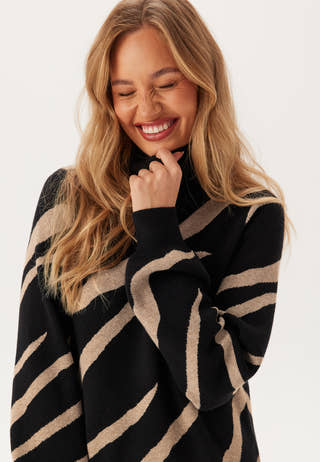 Objray L/S Knit Rollneck Dress