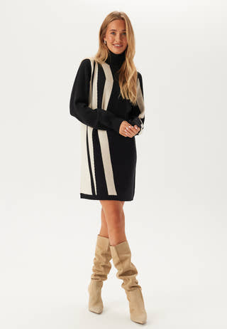 Objray L/S Knit Rollneck Dress