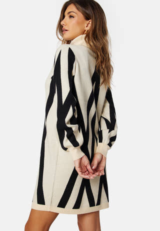 Objray L/S Knit Rollneck Dress
