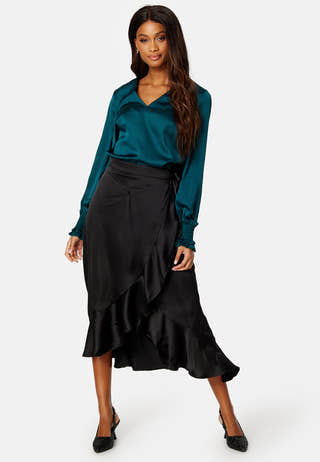 Sateen Wrap Skirt A Fair