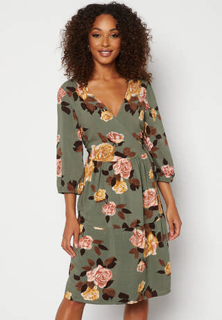 Rose 3/4 Wrap Dress