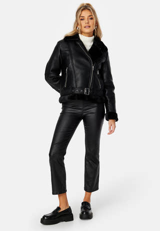 Agnete Faux Leather Biker
