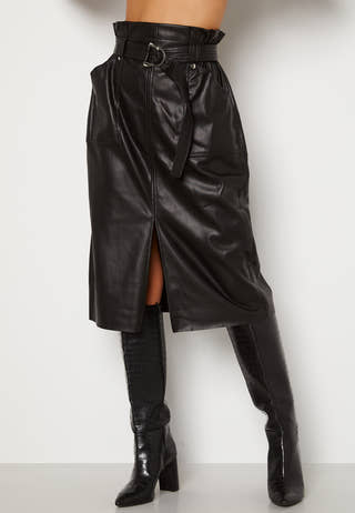 Alba Faux Leather Long Skirt