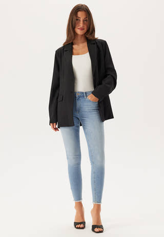 Blush Life Mid Raw Jeans