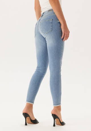 Blush Life Mid Raw Jeans
