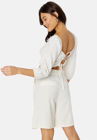 Caro 3/4 Balloon Linen Blend Top