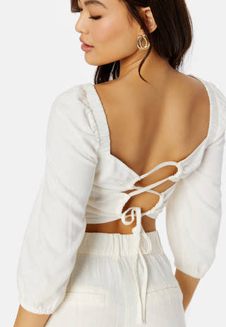 Caro 3/4 Balloon Linen Blend Top