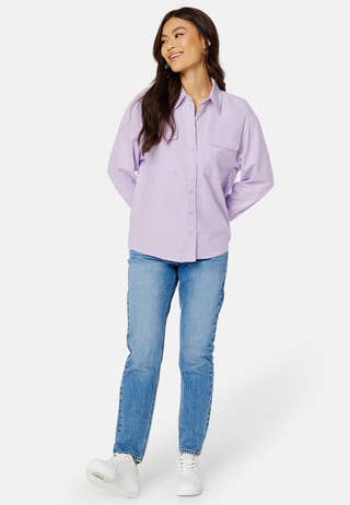 Caro L/S Oversized Linen Blend Shirt