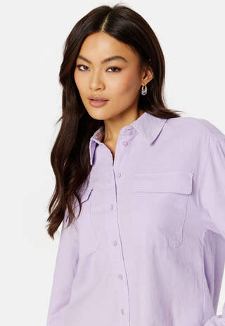Caro L/S Oversized Linen Blend Shirt