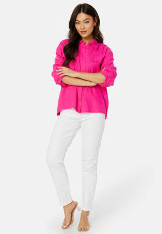 Caro L/S Oversized Linen Blend Shirt