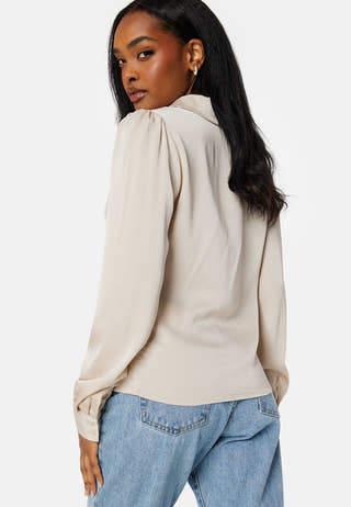 Jovana LS Top With Resort Collar