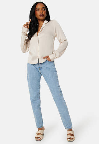 Jovana LS Top With Resort Collar