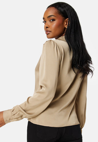 Jovana LS Top With Resort Collar