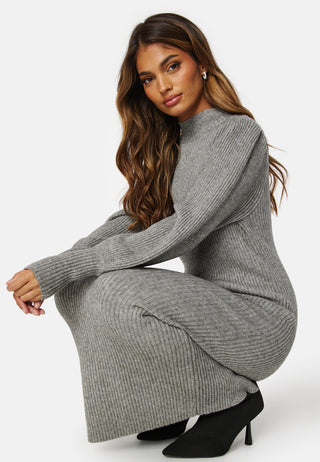 Katia Puff Long Slit Dress