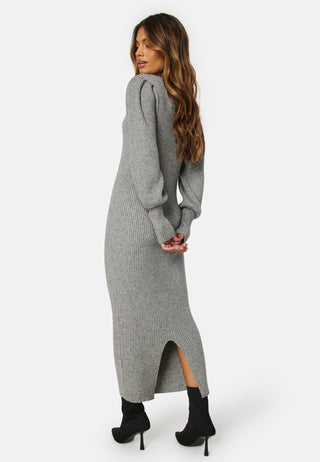 Katia Puff Long Slit Dress