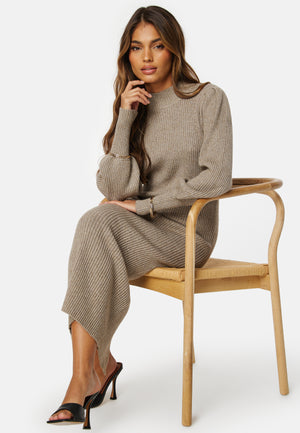 Katia Puff Long Slit Dress