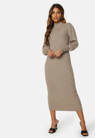 Katia Puff Long Slit Dress