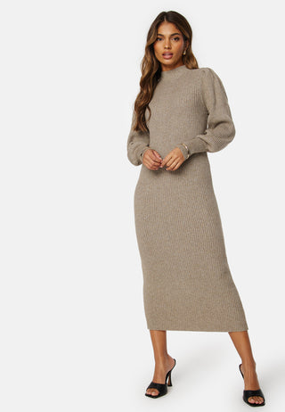 Katia Puff Long Slit Dress