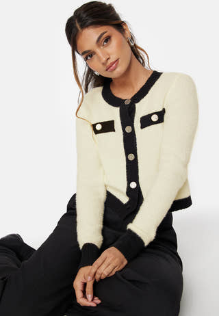 Lady O-Neck Cardigan Knit