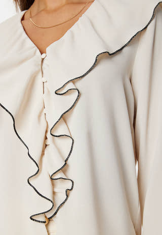 Lise Contrast Frill Shirt
