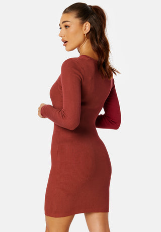 Liza L/S Peek-A-Boo Dress