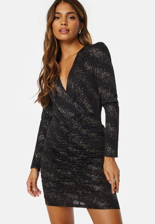 New Pella Wrap Foil Dress