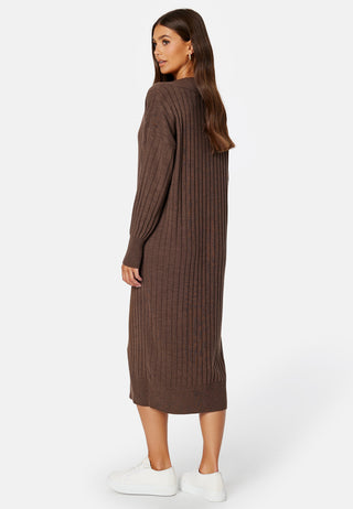 New Tessa L/S Midi V-Neck Dress