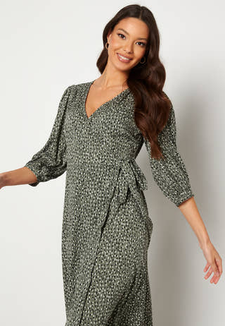 Oliva Wrap Midi Dress