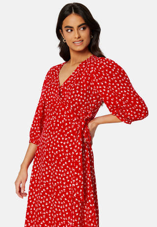 Oliva Wrap Midi Dress