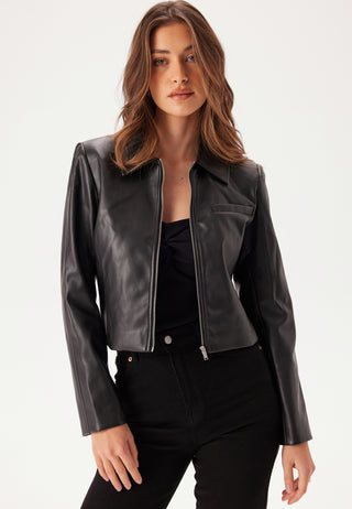 Onlamili L/S ZIP FAUX LEA JACK