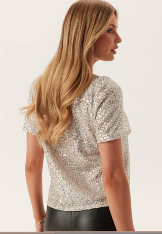 Onlana S/S LOOSE SEQUINS TOP