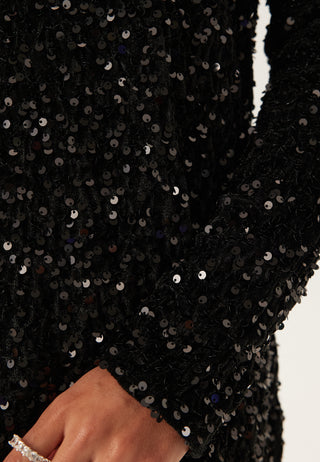 Onlanika Ls Sequins V-neck Dress