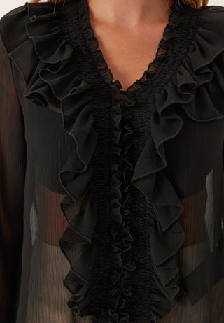 Onlanina Life Ls Ruffel V-neck