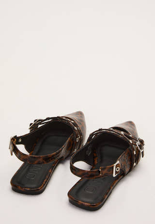 Onlaura-7 Pu Hardware Slingback