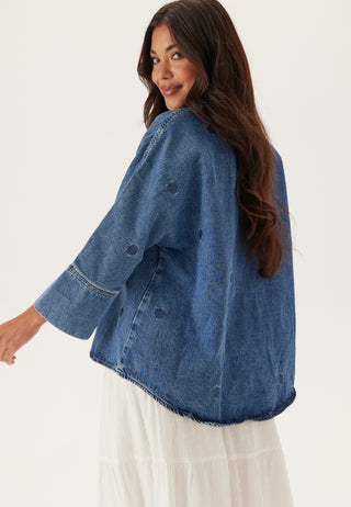 Onlgrace 3/4 HEART EMB DNM SHI