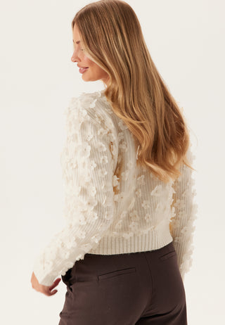 Onlhua Life Ls Flower Detail O-neck Knit