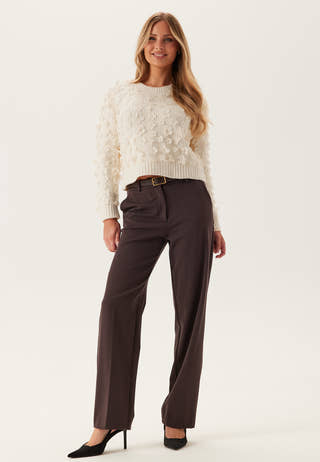 Onlhua Life Ls Flower Detail O-neck Knit