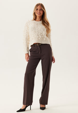 Onlhua Life Ls Flower Detail O-neck Knit