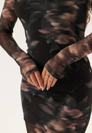 Onlkaya Life Ls Midi Mesh Dres