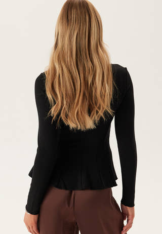 Onlkenya L/S PEPLUM TOP JRS PE