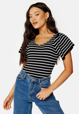 ONLLeelo Stripe S/S BackPullover