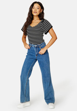 ONLLeelo Stripe S/S BackPullover